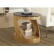 Curve Walnut Veneer Side Table